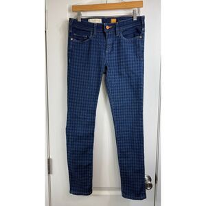 Anthropologie Pilcro and The Letterpress Serif Houndstooth Skinny Jeans Size 28
